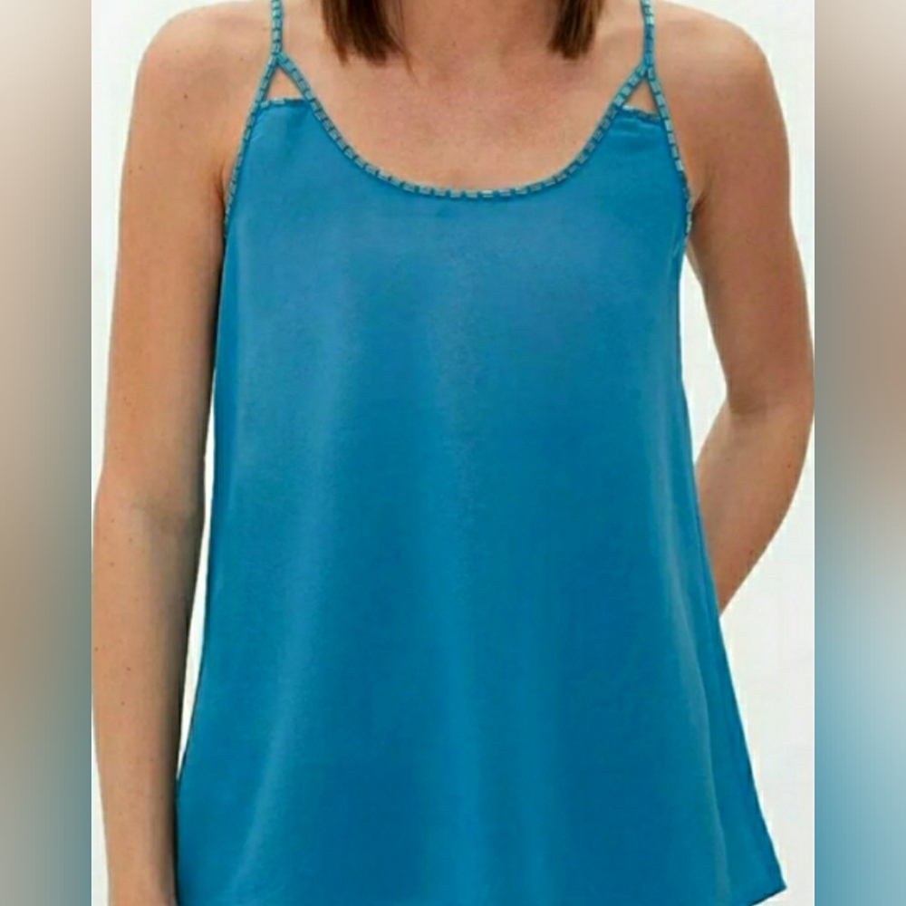 🔹️Chiffon Beaded Daytrip Trapeze Tank Top🔹️